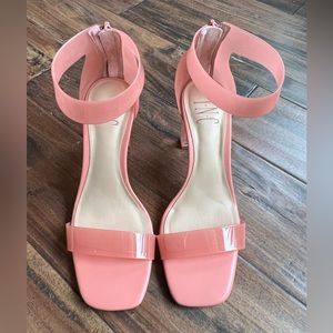 INC International Concepts Pink Vinyl Heels Size 5